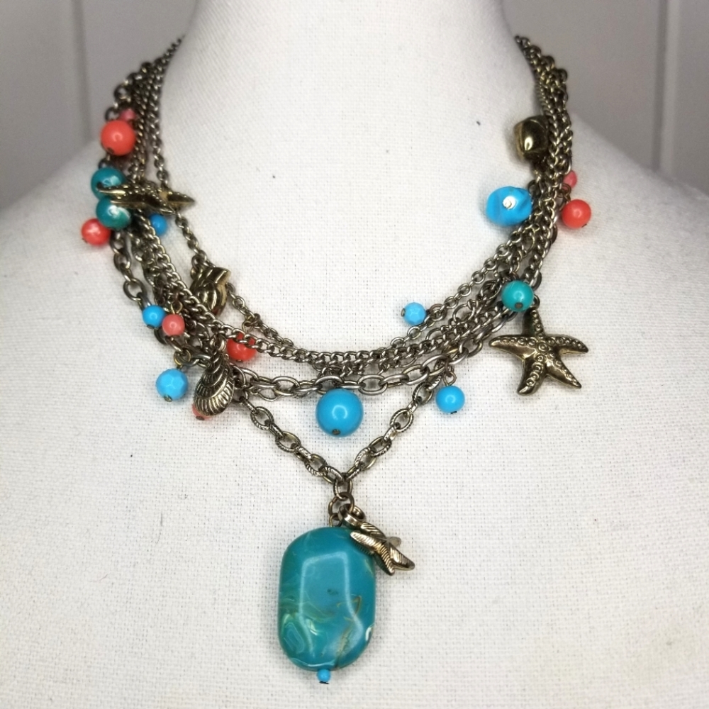 Beach Sea Life Layered Necklace